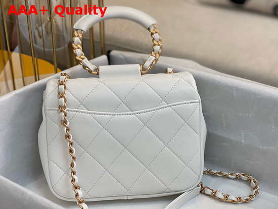 Chanel Small Flap Bag Lambskin and Gold Metal White AS1357 Replica