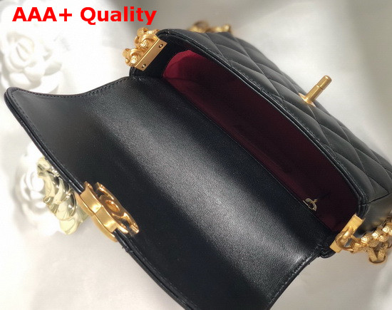 Chanel Small Flap Bag Lambskin and Gold Tone Metal Black AS2189 Replica