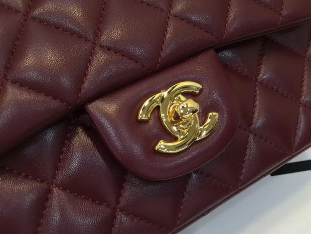 Chanel Small Flap Bag Oxblood Lambskin for Sale