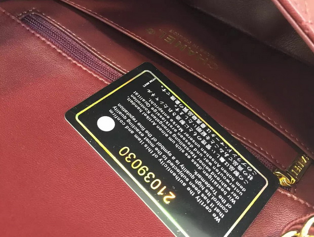 Chanel Small Flap Bag Oxblood Lambskin for Sale