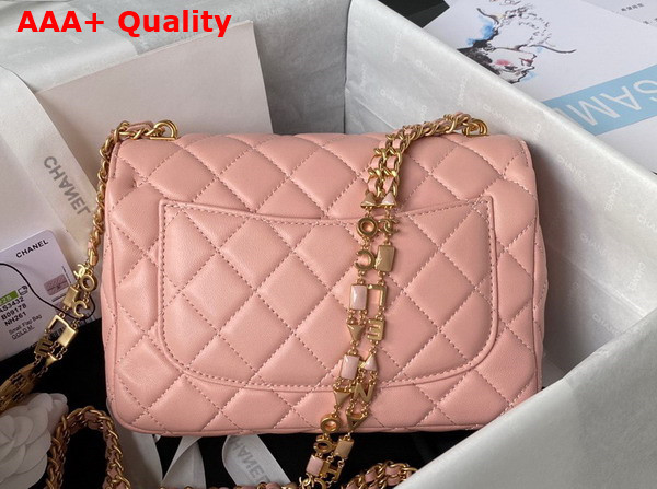 Chanel Small Flap Bag Pink Lambskin and Enamel AS3432 Replica