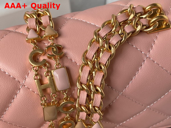 Chanel Small Flap Bag Pink Lambskin and Enamel AS3432 Replica