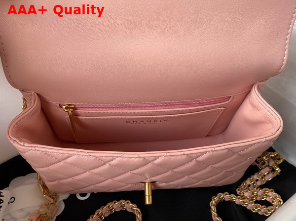 Chanel Small Flap Bag Pink Lambskin and Enamel AS3432 Replica