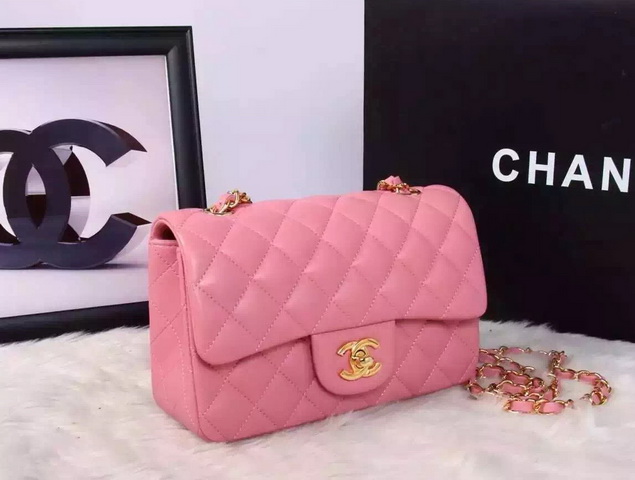 Chanel Small Flap Bag Pink Lambskin for Sale