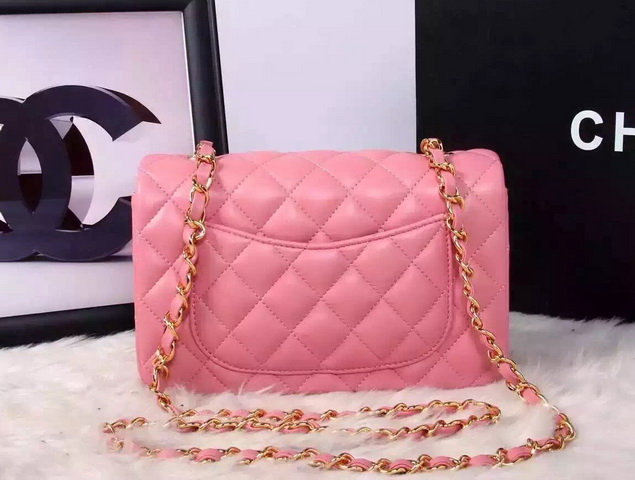 Chanel Small Flap Bag Pink Lambskin for Sale