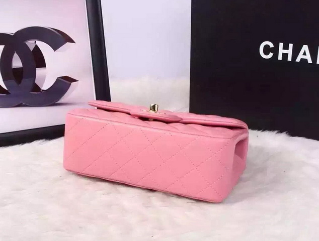 Chanel Small Flap Bag Pink Lambskin for Sale