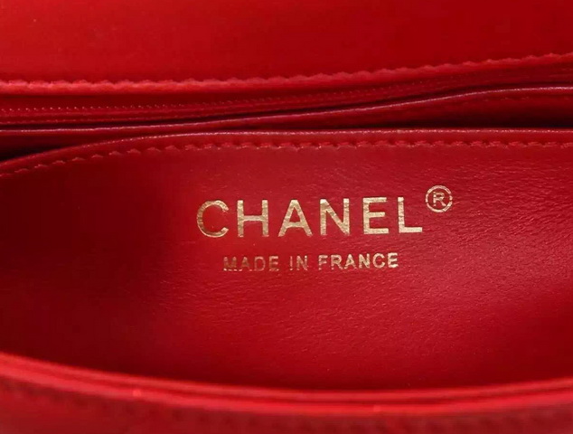 Chanel Small Flap Bag Red Lambskin for Sale