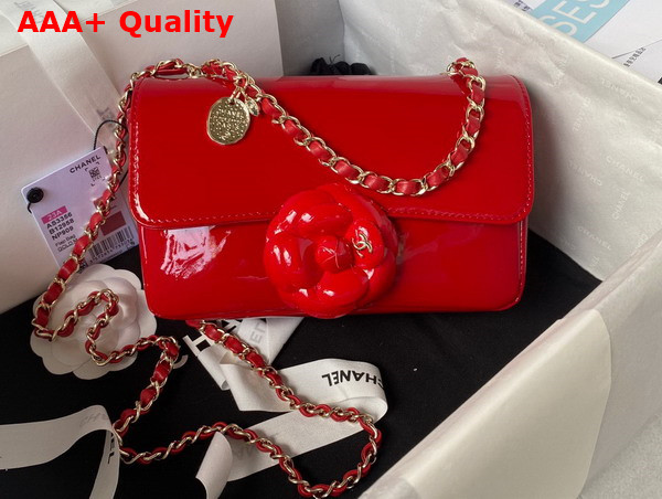 Chanel Small Flap Bag Red Patent Calfskin Gold Tone Metal AS4388 Replica