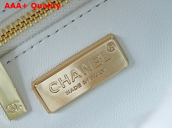 Chanel Small Flap Bag Sequins and Gold Tone Metal White Black Pink and Yellow As4561 Replica