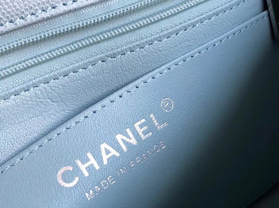 Chanel Small Flap Bag in Baby Blue Grain Leather