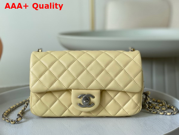 Chanel Small Flap Bag in Beige Lambskin AS1787 Replica