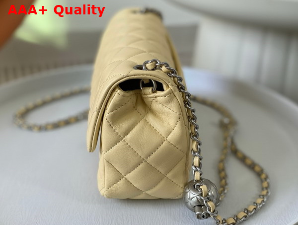 Chanel Small Flap Bag in Beige Lambskin AS1787 Replica