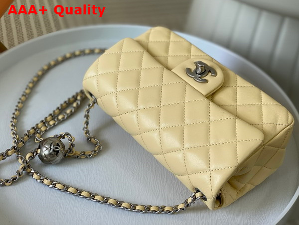 Chanel Small Flap Bag in Beige Lambskin AS1787 Replica