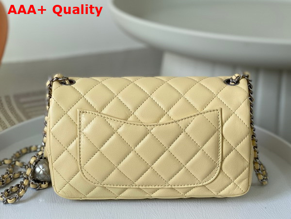 Chanel Small Flap Bag in Beige Lambskin AS1787 Replica