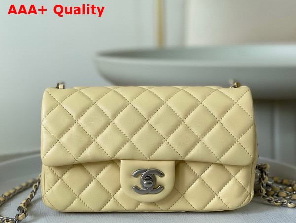 Chanel Small Flap Bag in Beige Lambskin AS1787 Replica