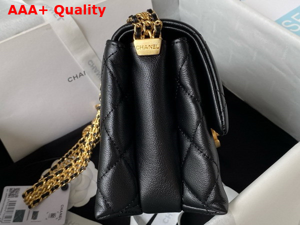 Chanel Small Flap Bag in Black Calfskin AS3994 Replica