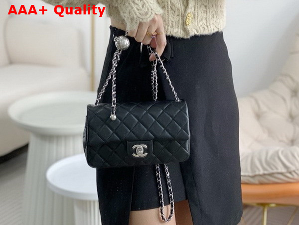 Chanel Small Flap Bag in Black Lambskin AS1787 Replica