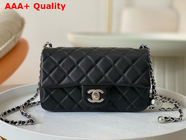 Chanel Small Flap Bag in Black Lambskin AS1787 Replica