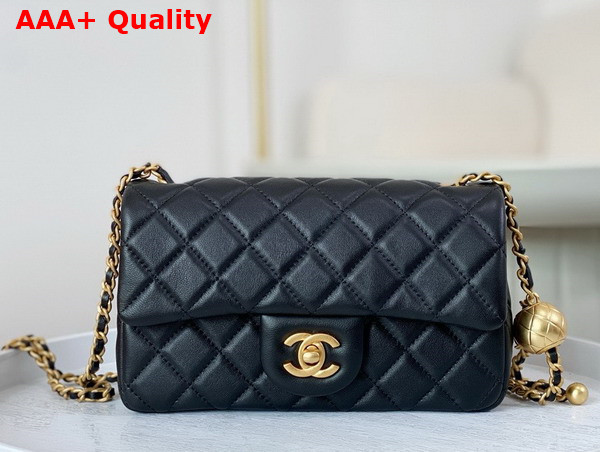 Chanel Small Flap Bag in Black Lambskin AS1787 Replica