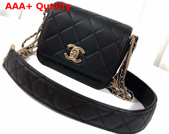 Chanel Small Flap Bag in Black Lambskin AS2052 Replica