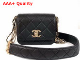 Chanel Small Flap Bag in Black Lambskin AS2052 Replica