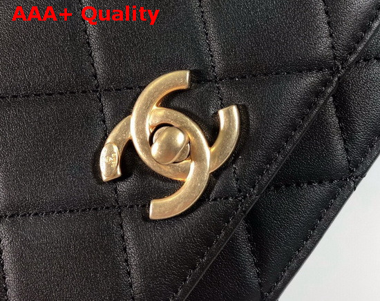 Chanel Small Flap Bag in Black Lambskin AS2052 Replica