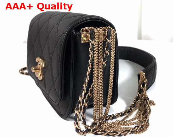 Chanel Small Flap Bag in Black Lambskin AS2052 Replica