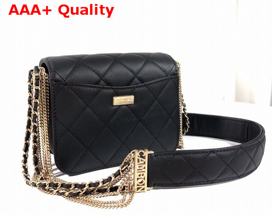 Chanel Small Flap Bag in Black Lambskin AS2052 Replica