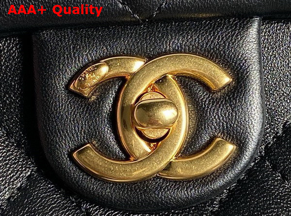 Chanel Small Flap Bag in Black Lambskin with Gold Tone Metal AS5174 Replica