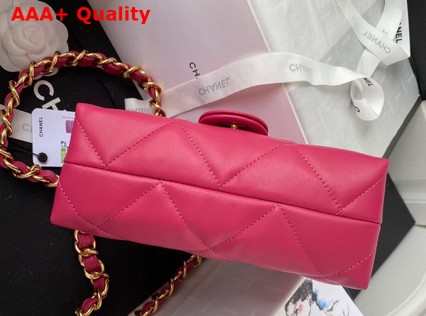 Chanel Small Flap Bag in Fuchsia Lambskin Gold Tone Metal AS3498 Replica