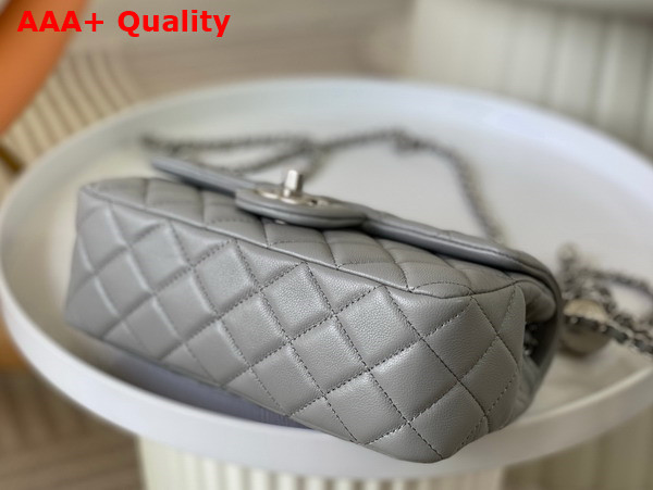 Chanel Small Flap Bag in Grey Lambskin AS1787 Replica