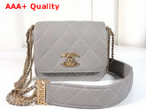 Chanel Small Flap Bag in Grey Lambskin AS2052 Replica