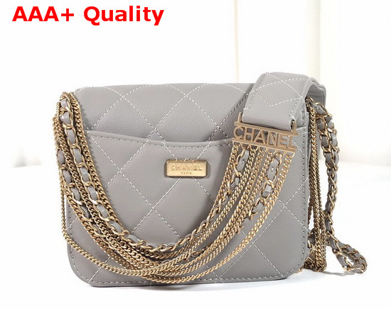 Chanel Small Flap Bag in Grey Lambskin AS2052 Replica