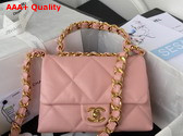 Chanel Small Flap Bag in Light Pink Lambskin Gold Tone Metal AS3498 Replica