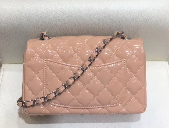 Chanel Small Flap Bag in Nude Patent Leather