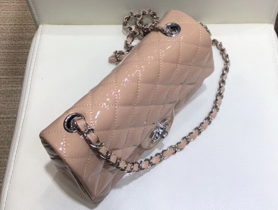 Chanel Small Flap Bag in Nude Patent Leather