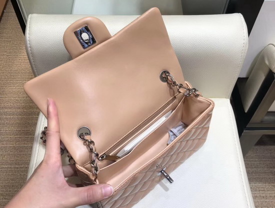 Chanel Small Flap Bag in Nude Patent Leather