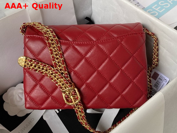 Chanel Small Flap Bag in Red Calfskin AS3994 Replica