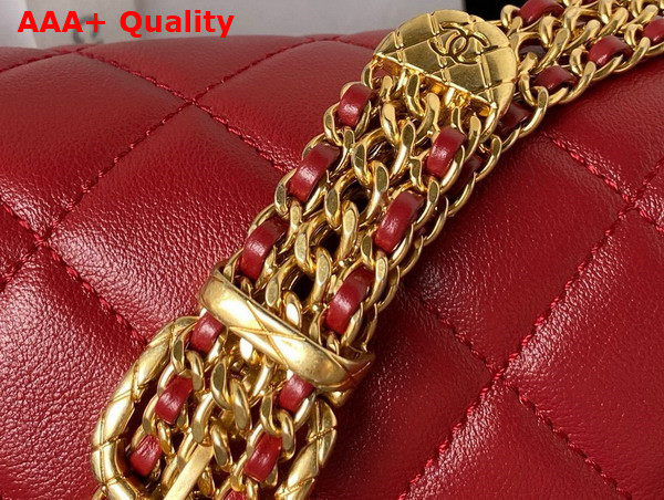 Chanel Small Flap Bag in Red Calfskin AS3994 Replica