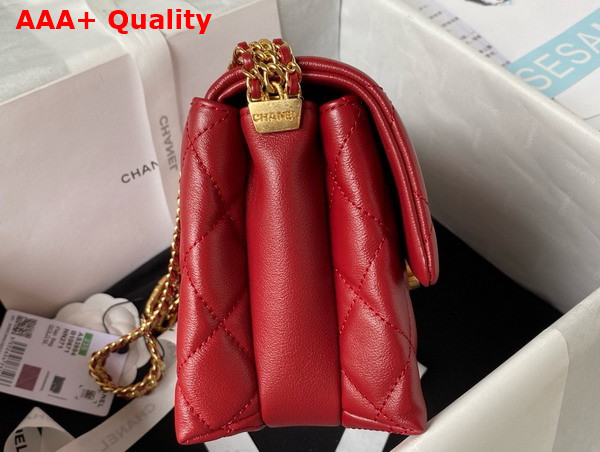 Chanel Small Flap Bag in Red Calfskin AS3994 Replica