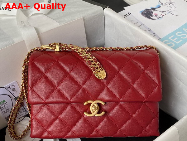 Chanel Small Flap Bag in Red Calfskin AS3994 Replica