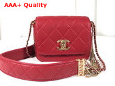 Chanel Small Flap Bag in Red Lambskin AS2052 Replica