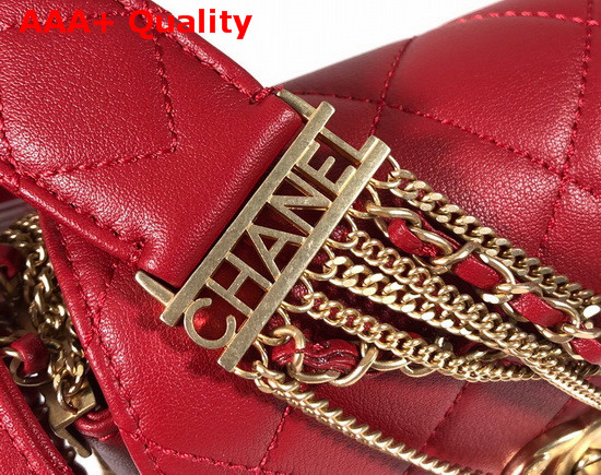 Chanel Small Flap Bag in Red Lambskin AS2052 Replica