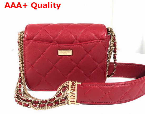 Chanel Small Flap Bag in Red Lambskin AS2052 Replica