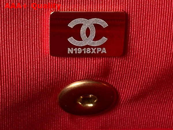 Chanel Small Flap Bag in Red Lambskin Plexi Gold Tone Metal AS3986 Replica