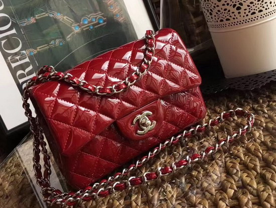 Chanel Small Flap Bag in Red Patent Leather