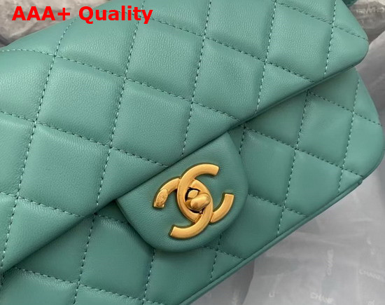 Chanel Small Flap Bag in Turquoise Lambskin Ref AS3110 Replica