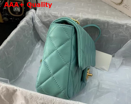 Chanel Small Flap Bag in Turquoise Lambskin Ref AS3110 Replica