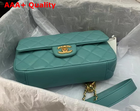 Chanel Small Flap Bag in Turquoise Lambskin Ref AS3110 Replica