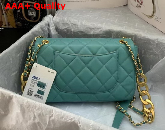 Chanel Small Flap Bag in Turquoise Lambskin Ref AS3110 Replica